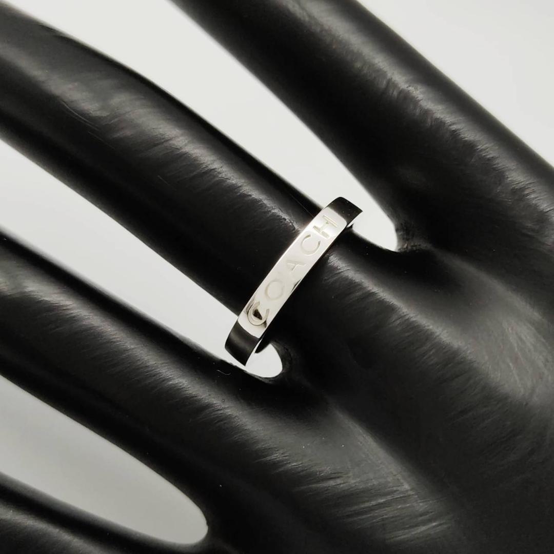 【極美品】✨コーチ　リング14.5号　ロゴ ノーツ　シルバー　COACH　指輪