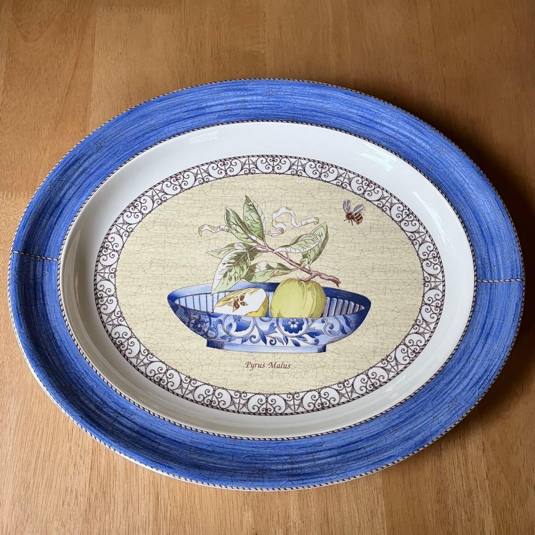 【美品】英国製　ウェッジウッド★サラズガーデン★オーバルパーティプレート