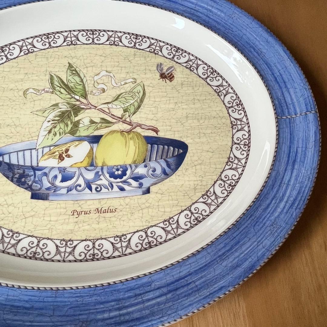 【美品】英国製　ウェッジウッド★サラズガーデン★オーバルパーティプレート