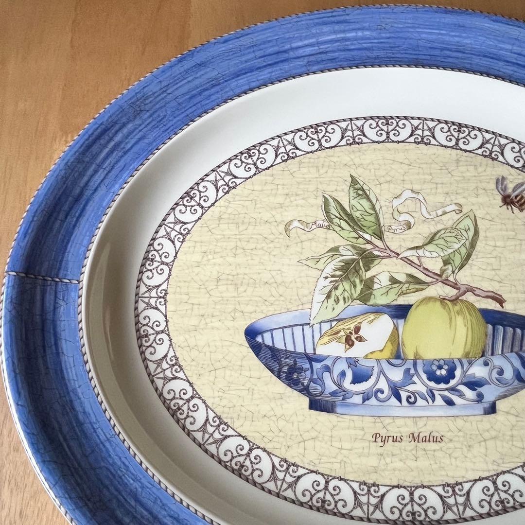 【美品】英国製　ウェッジウッド★サラズガーデン★オーバルパーティプレート