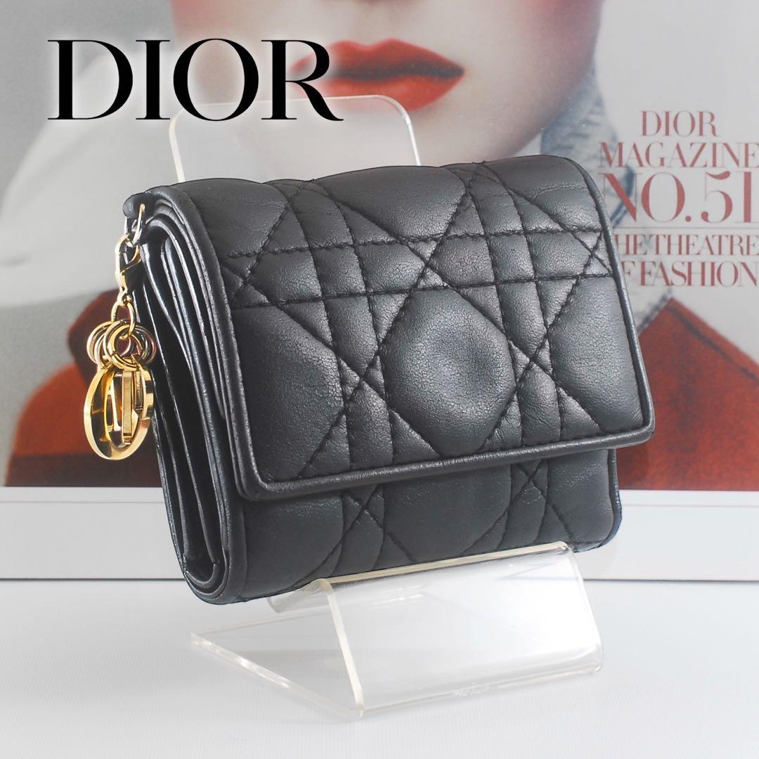 ＊Lady Dior＊ディオール＊ラムスキン＊ロータスウォレット＊カナージュ