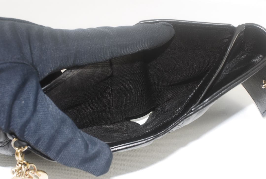 ＊Lady Dior＊ディオール＊ラムスキン＊ロータスウォレット＊カナージュ