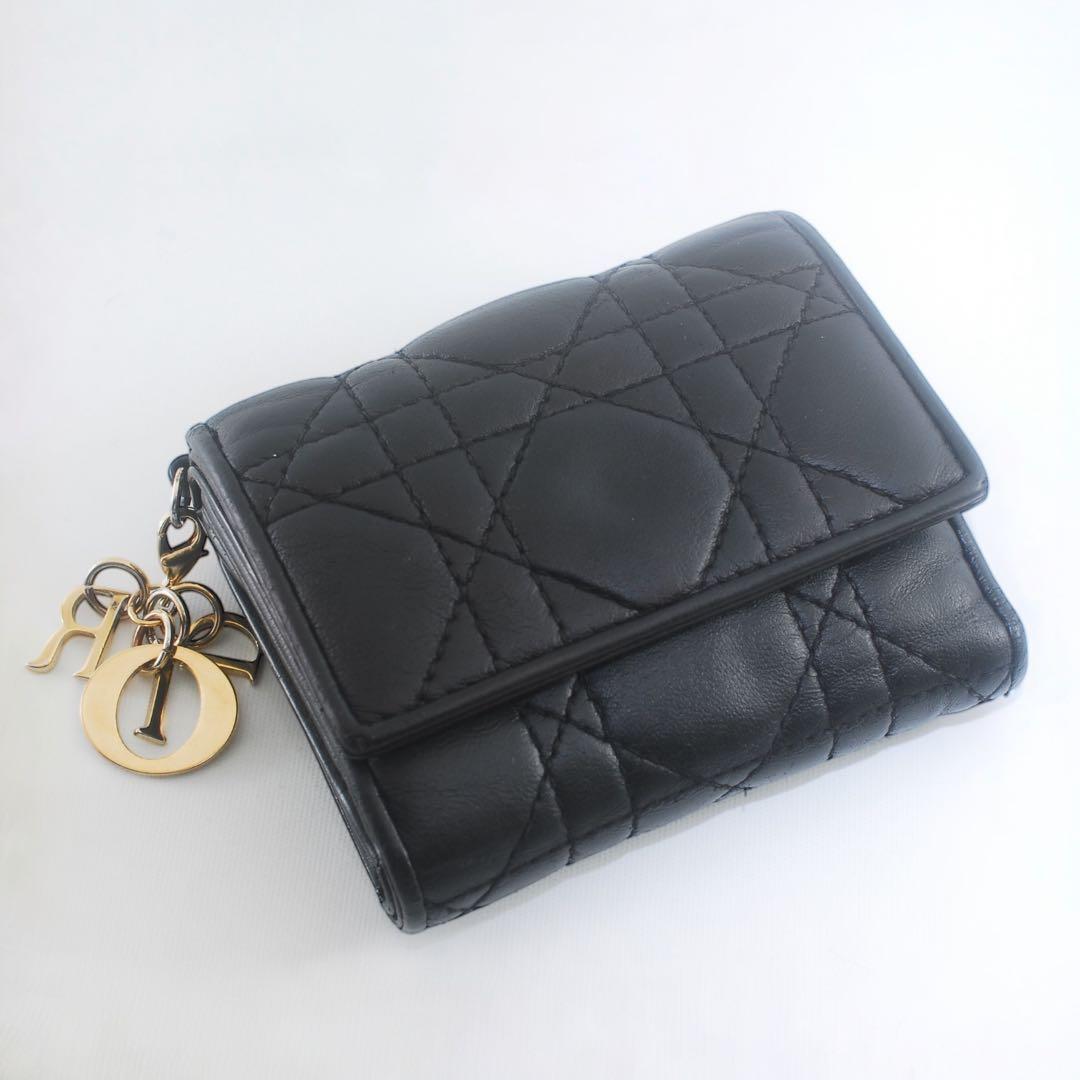 ＊Lady Dior＊ディオール＊ラムスキン＊ロータスウォレット＊カナージュ