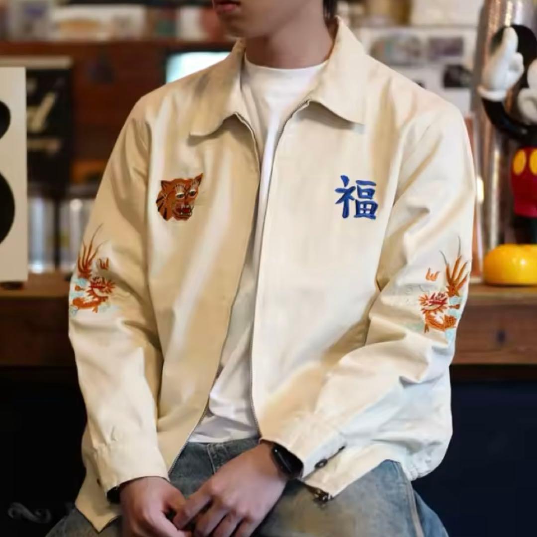 sotk 1976復刻ベトジャン刺繍60スーベニアジャケットアイボリー3L