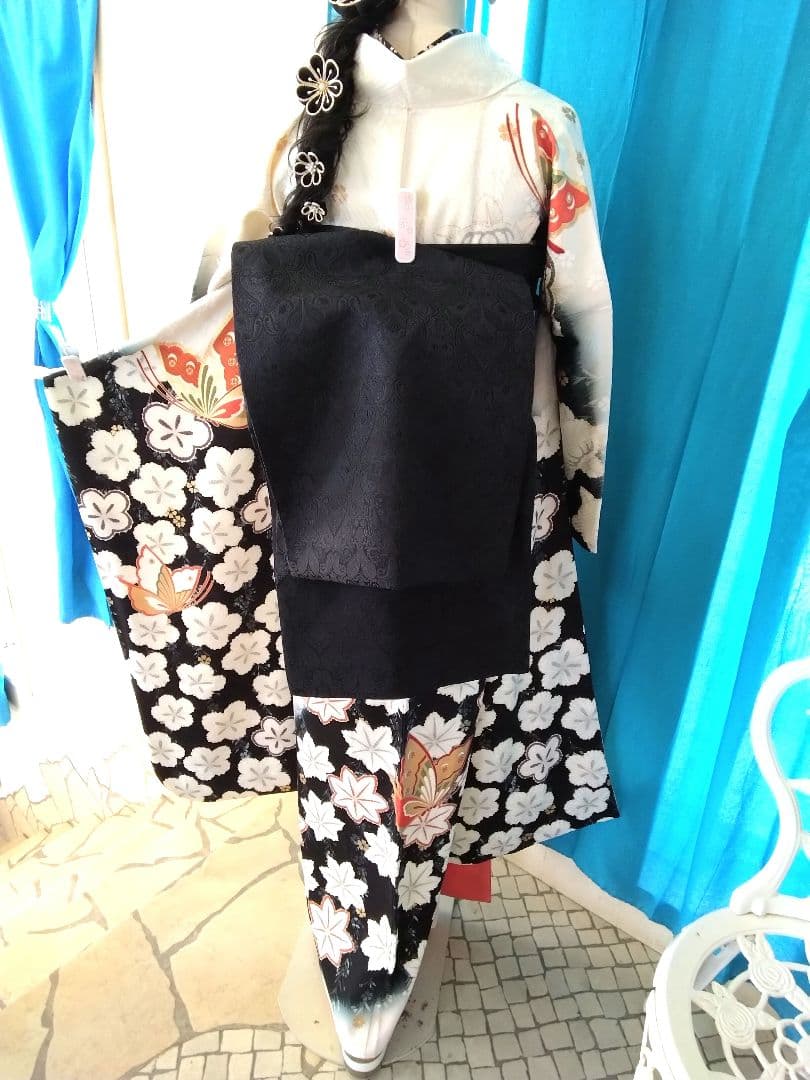 振袖フルセット、正絹成人式、半襟重ね衿、帯揚げ帯締め、袋帯襦袢、ガード加工、落款