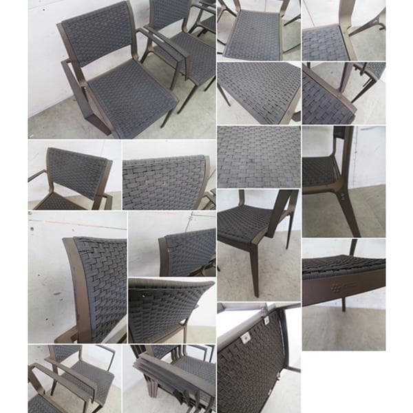 イタリア■emu■ガーデンチェア■4脚セット■スタッキング可■屋外家具■テラス