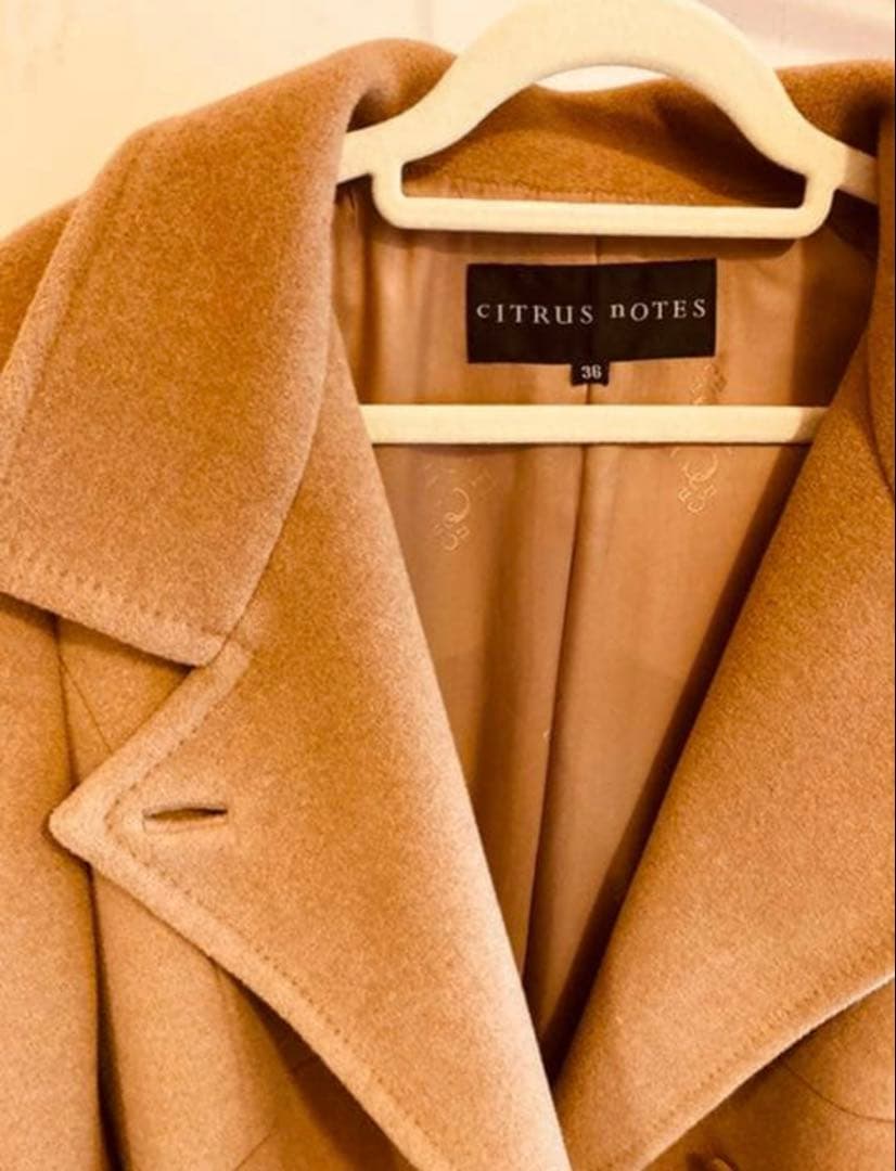 シトラスノーツ アンゴラ・キャメル混 上質ロングコート