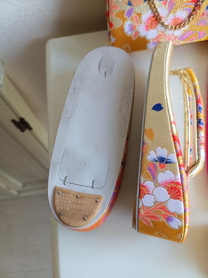 アンティークマゼンダピンク着物とクリーム色作り帯☆フルセット