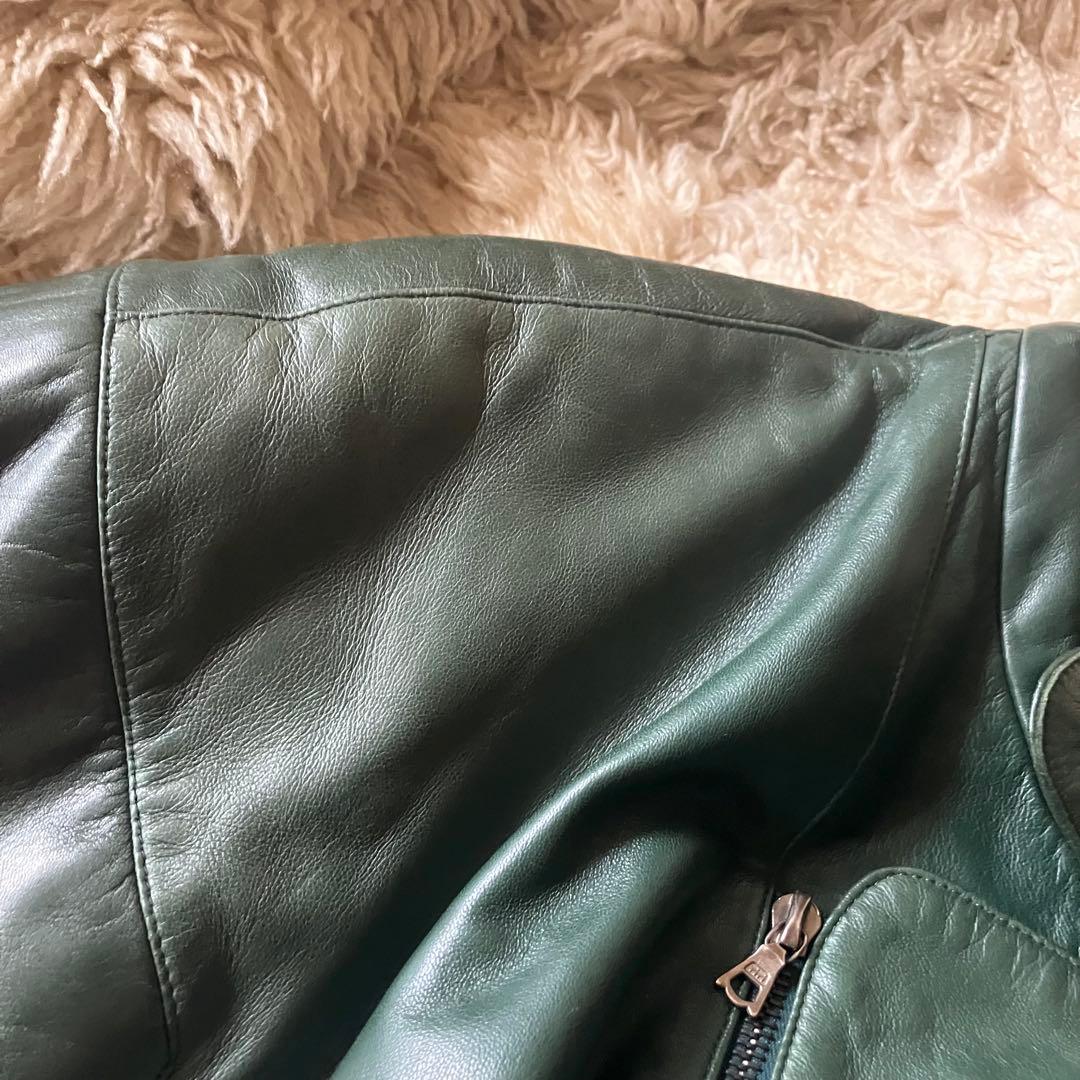 80sフランスヴィンテージclaude montana柔レザーボンバージャケット