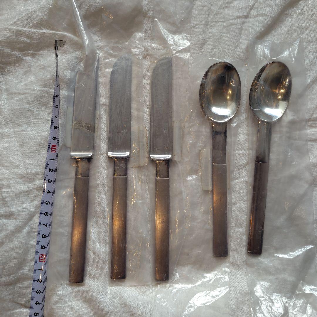 【アウトレット品】ゲンセ　ナイフ３本スプーン2本