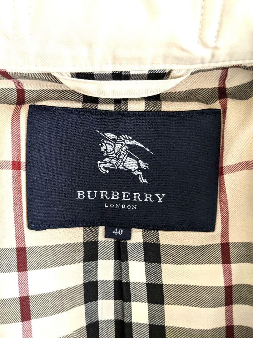 【美品】バーバリーロンドン ミドル丈 トレンチコート ベルト付 40 ベージュ