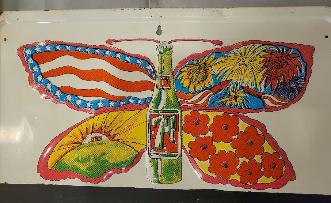70s PETER MAX vintage board 7up ピーターマックス