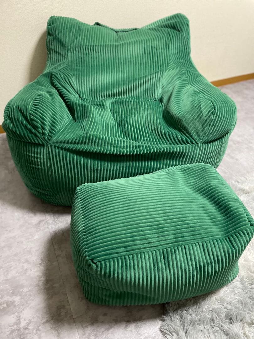 (kazu様のみ)LOOSY HUGME ビーズソファ&オットマン グリーン