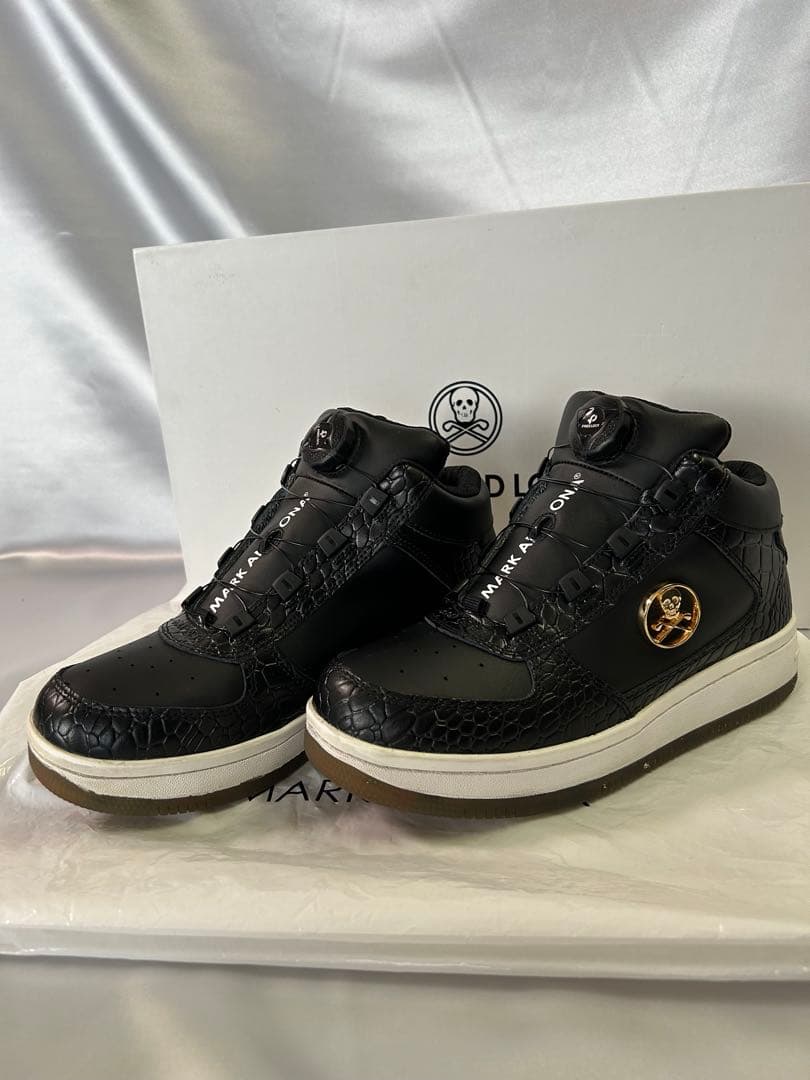 マークアンドロナ　MARK & LONA ゴルフシューズ　クロコダイル押し型