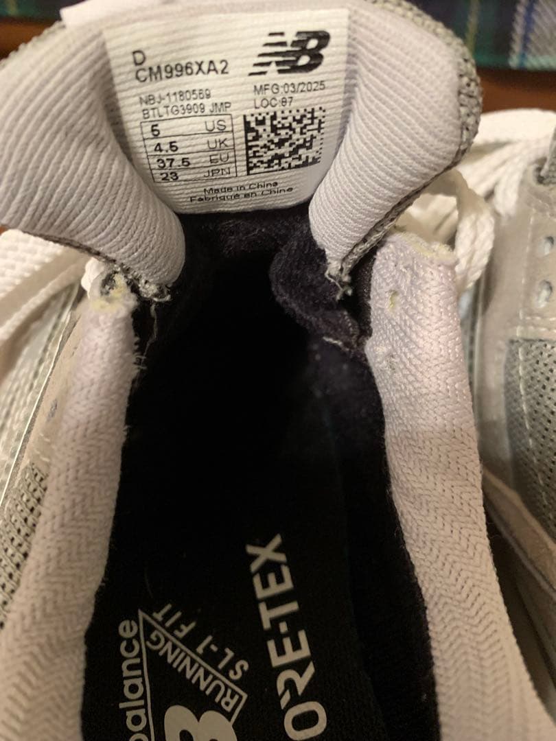 ニューバランス　996 GTX ゴアテックス　防水　グレー　23cm　スニーカー