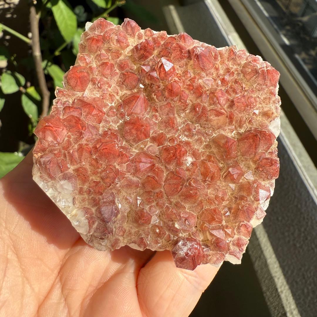 希少❣️ 高品質　ザンビア産　　幻影水晶　レッドファントム　クラスター　赤富士①