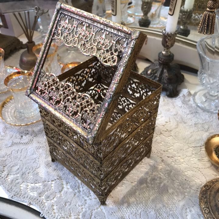 アメリカアンティーク 50s～ティッシュケース　USA/ フランスヨーロッパ