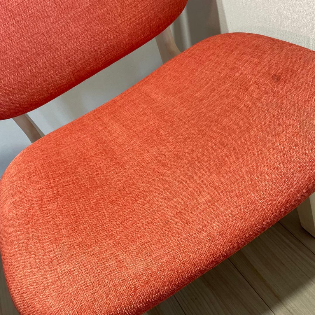 ニトリ リラックスワイド ダイニングチェア2脚　椅子　　　オレンジ