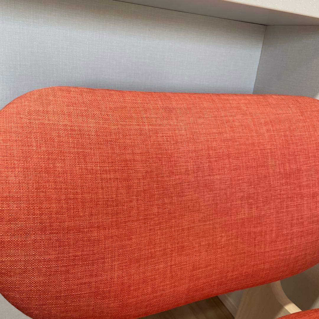 ニトリ リラックスワイド ダイニングチェア2脚　椅子　　　オレンジ