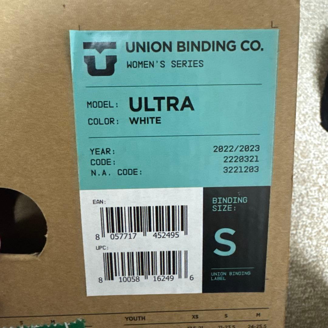 UNION ホワイト ビンディング　Sサイズ