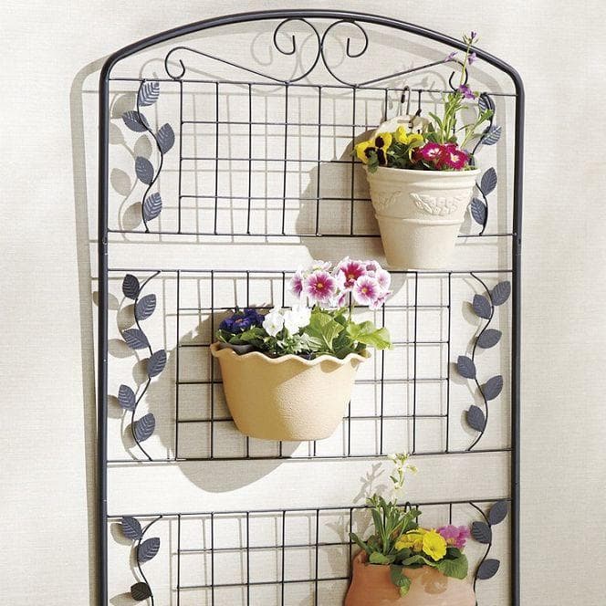 要在庫確認フェンス付きフラワースタンド 幅８０ｃｍ ２段