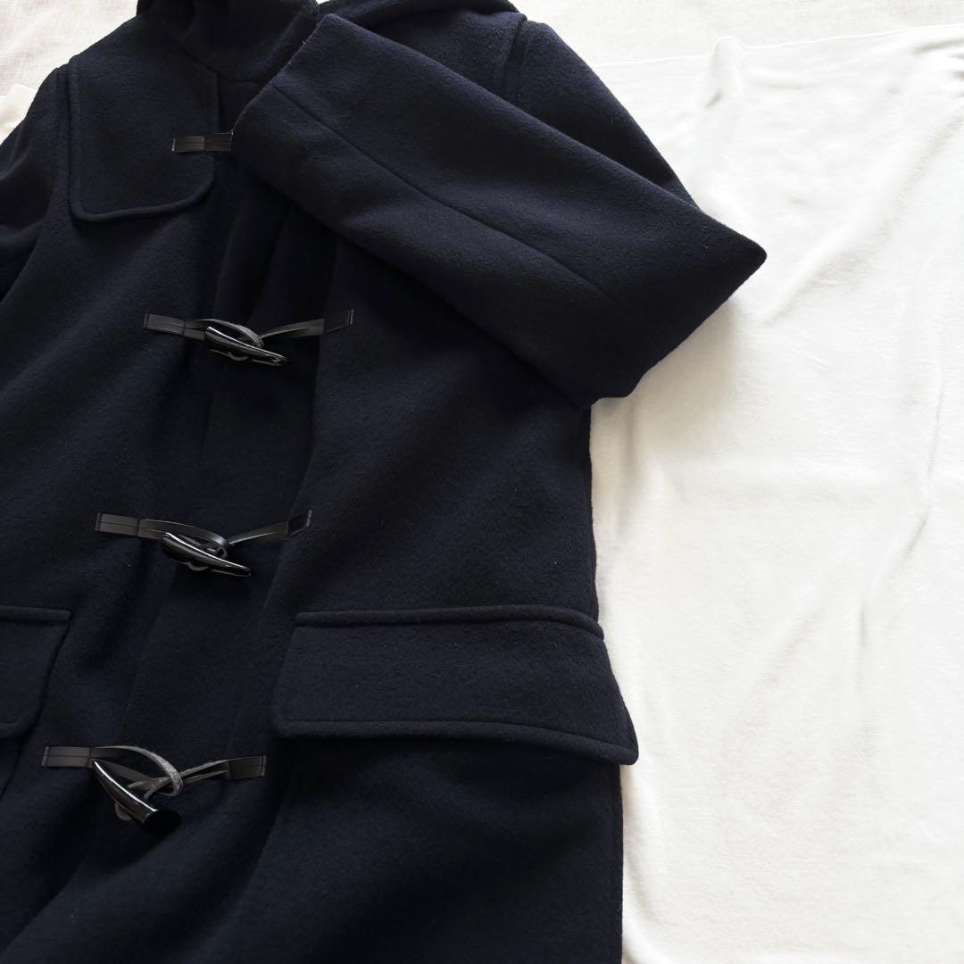 極美品☆セオリーリュクス 毛100% ダッフルコート ネイビー ダウンライナー付
