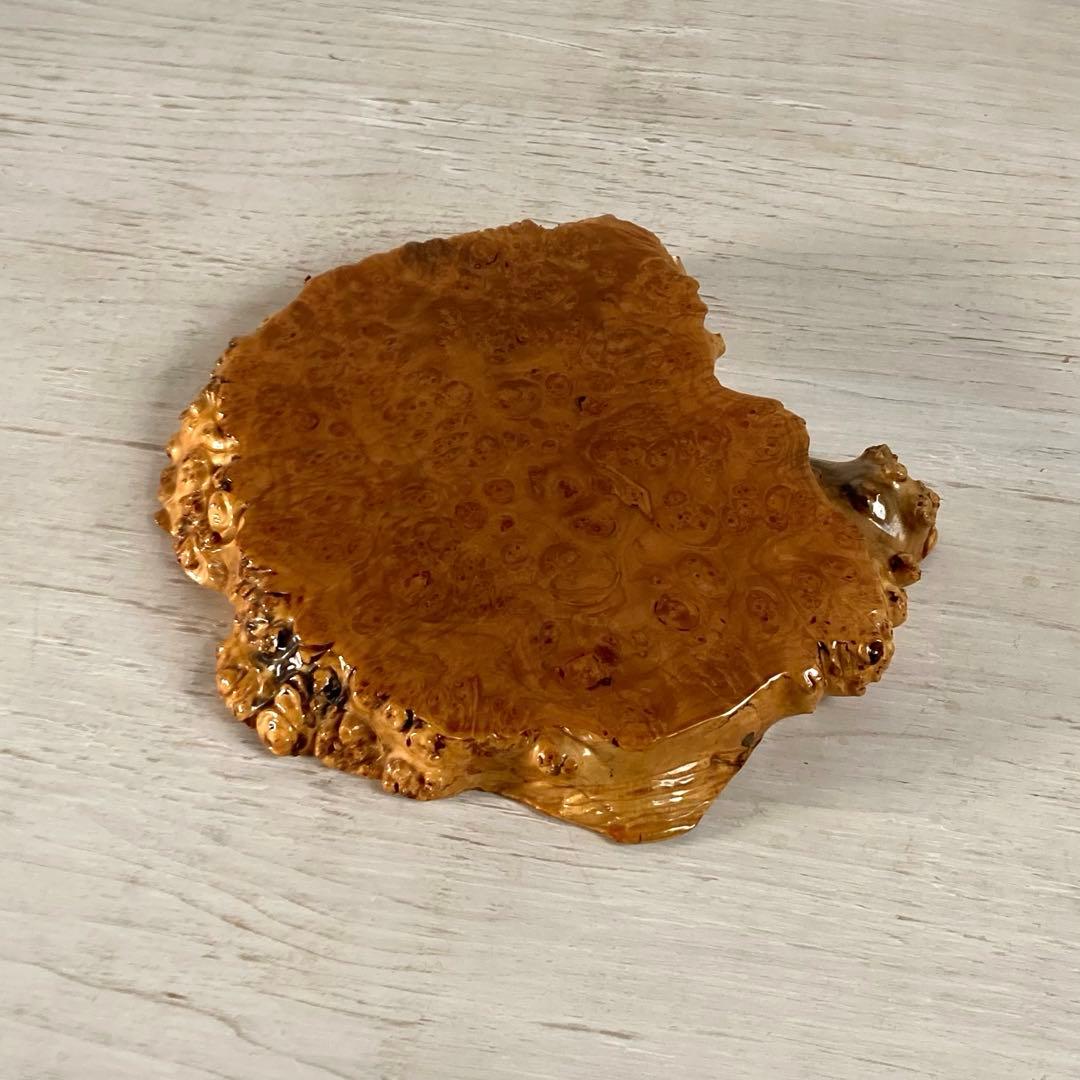 天然木 瘤材 玉杢 花台 飾り台 香台 耳付き