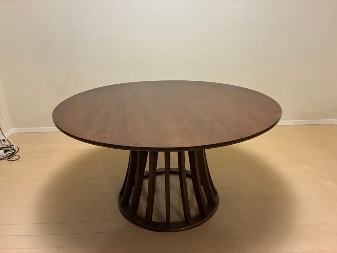 g.g　円形ダイニングテーブル ダークブラウン 木製