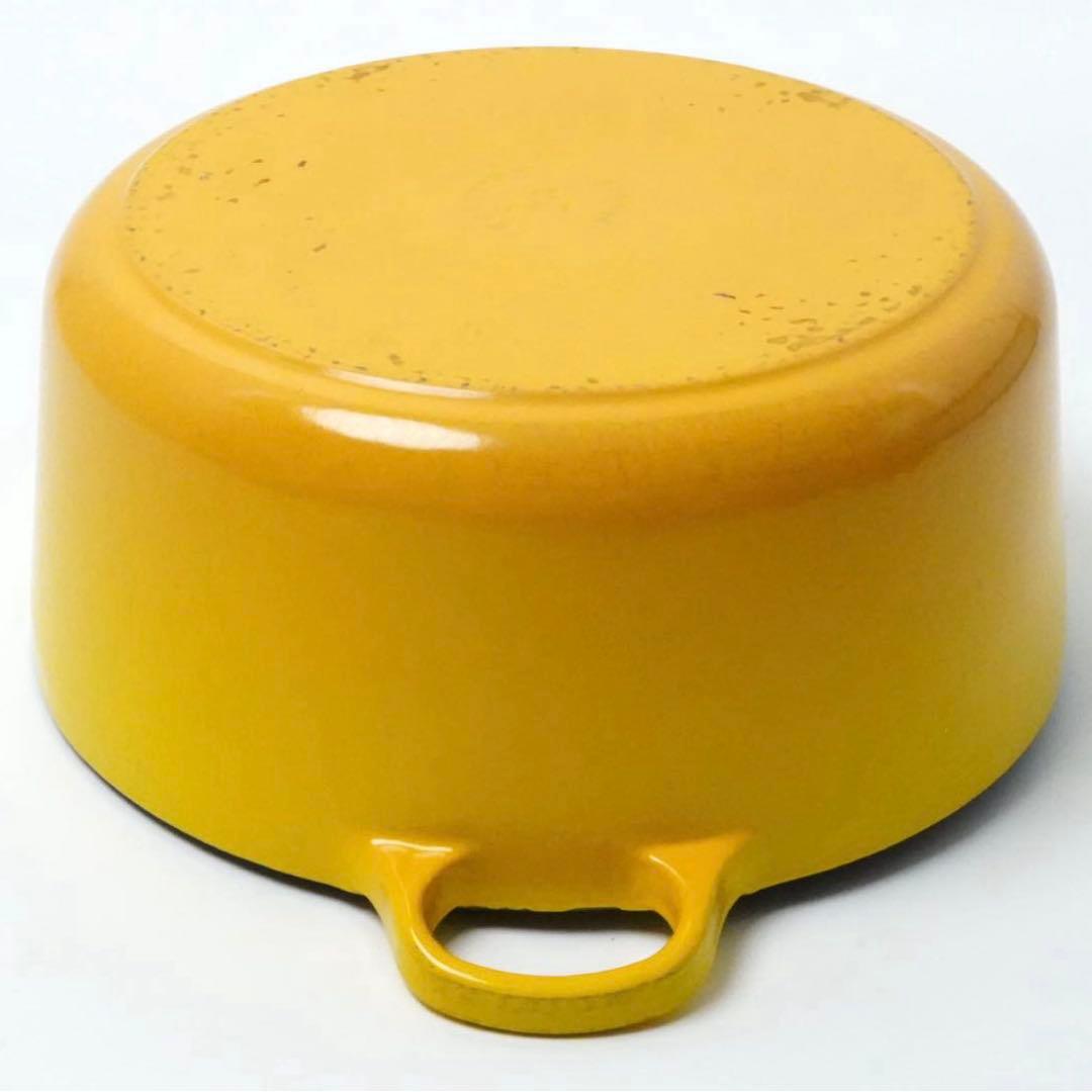 【美品】LE CREUSET　ココット ロンド ディジョンイエロー　24cm
