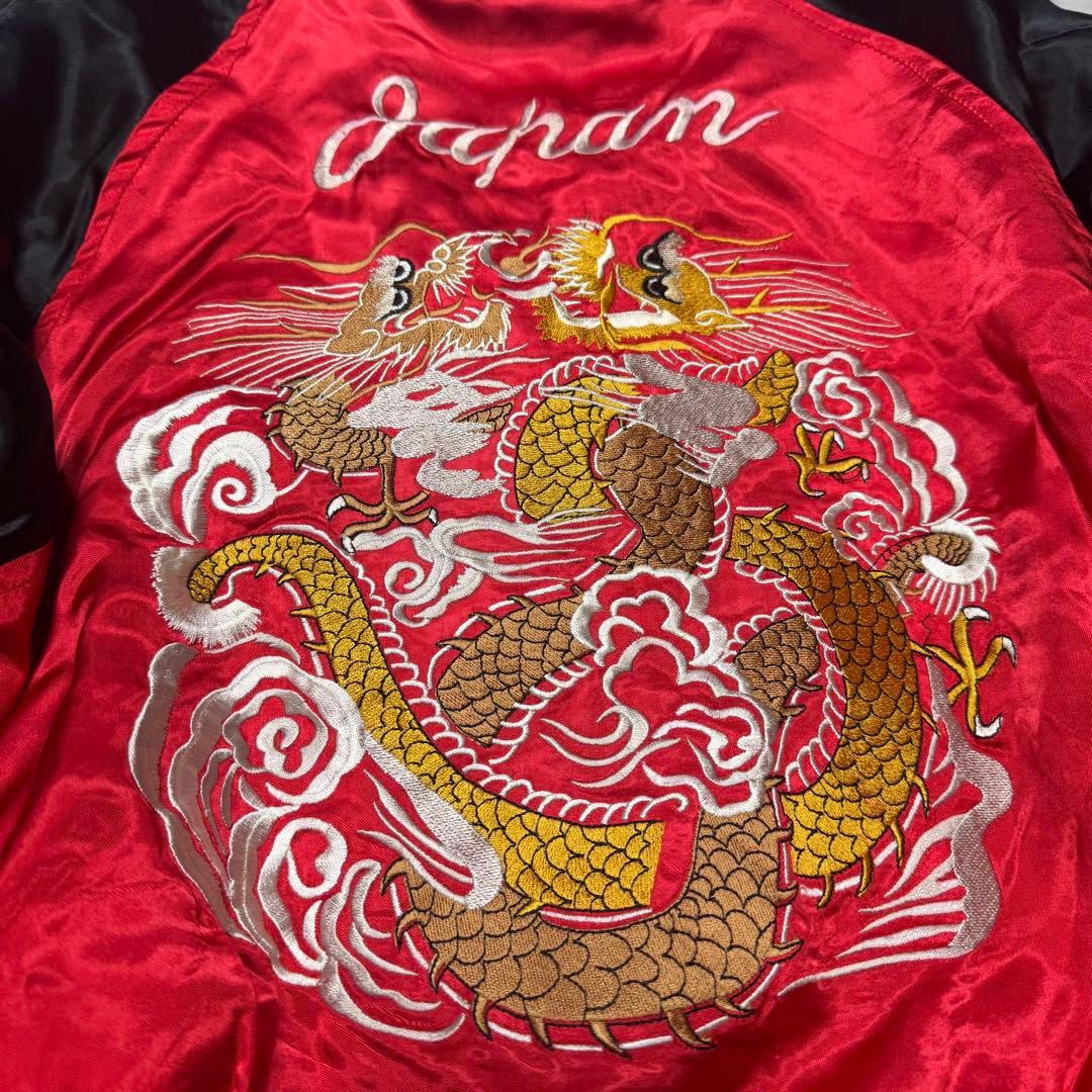 90s-00s DOGTOWN ドッグタウン スカジャン 龍×虎DRAGON刺繍