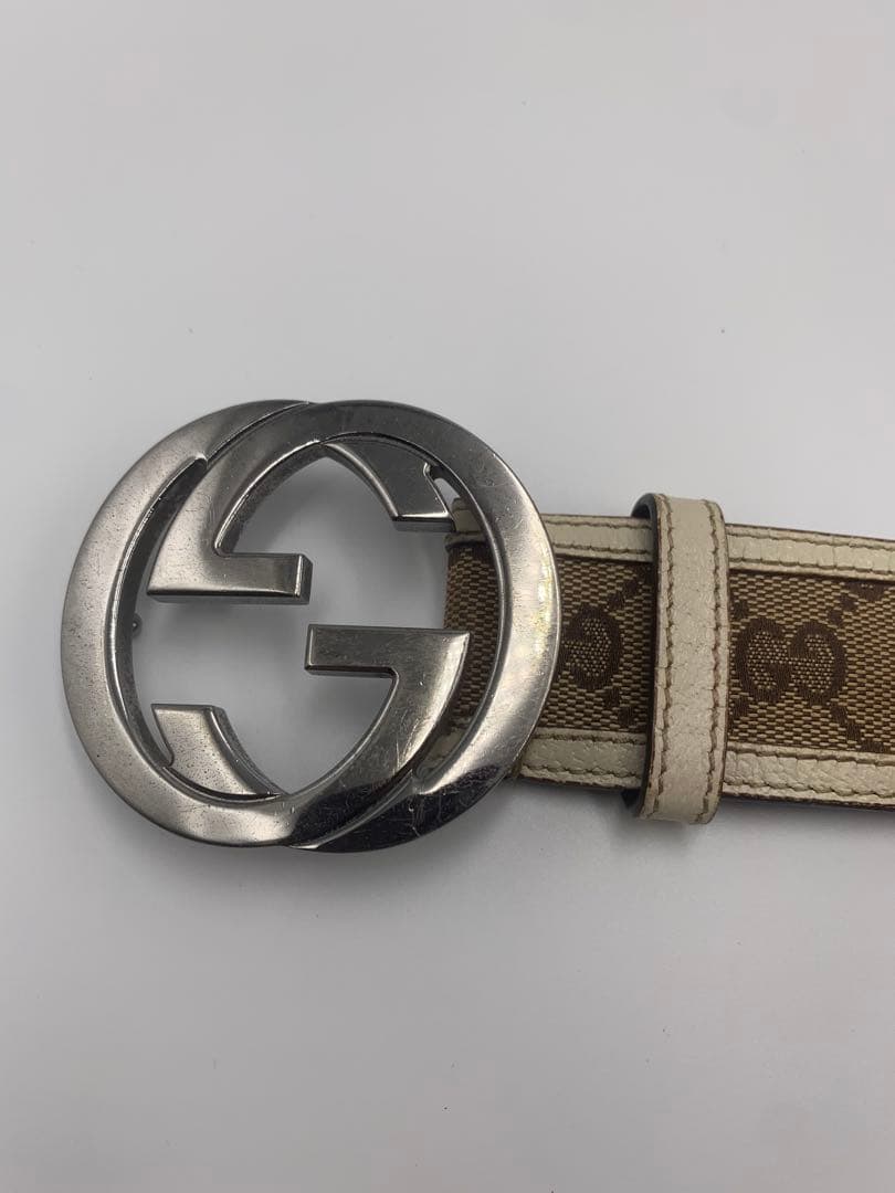 グッチ GUCCI GGパターン ベルト ブラウン/ベージュメンズ レディース