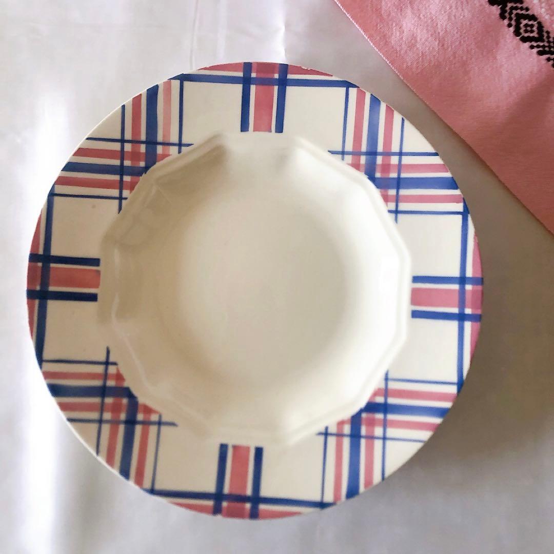 クレイユエモントロー HBCM スーププレート　A フランスアンティーク食器