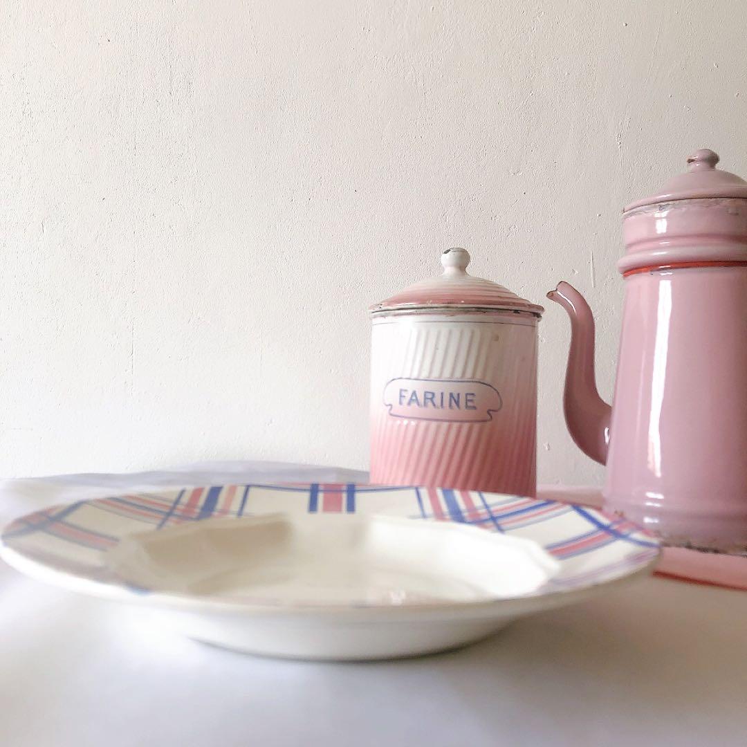 クレイユエモントロー HBCM スーププレート　A フランスアンティーク食器