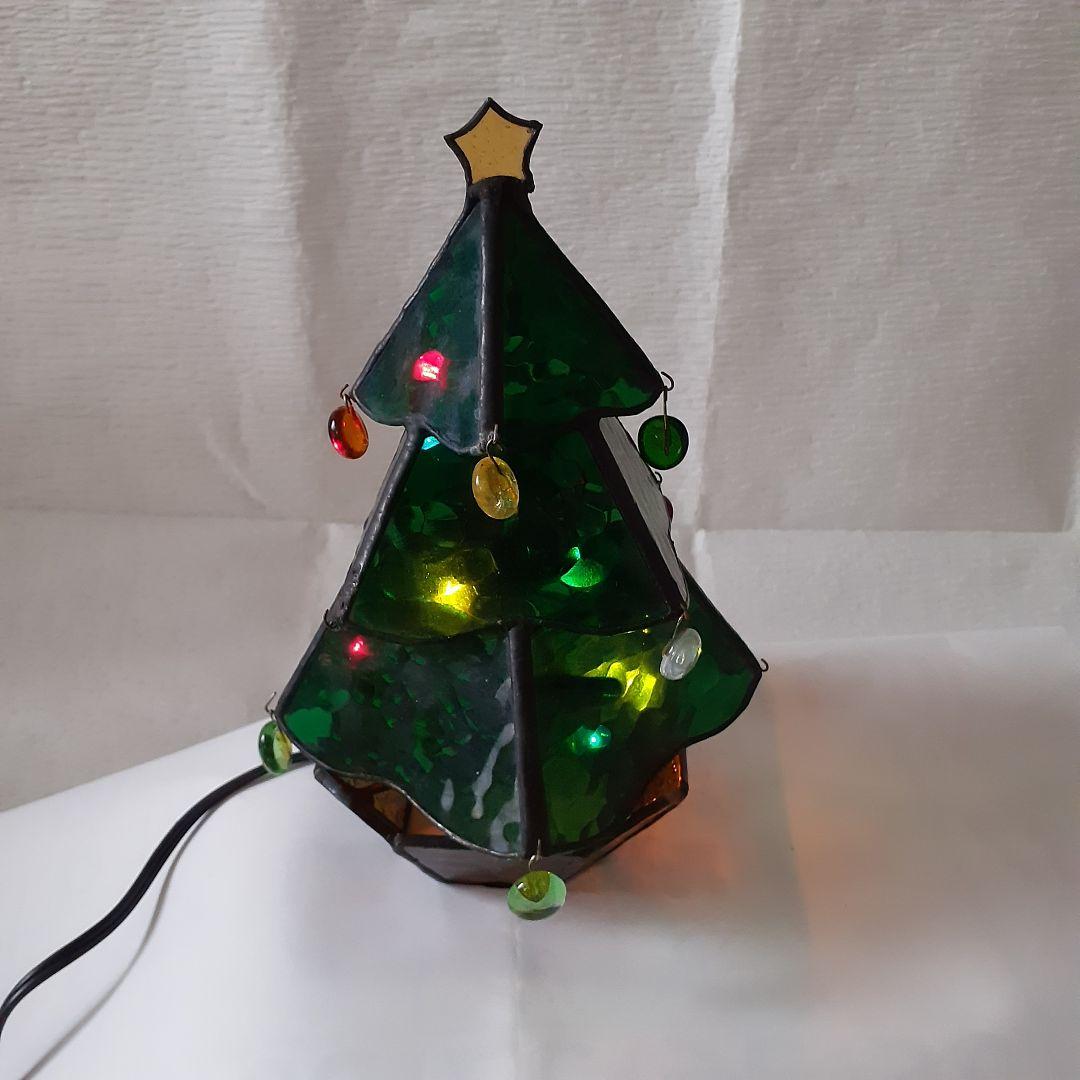 ステンドグラス　クリスマスツリー　3段