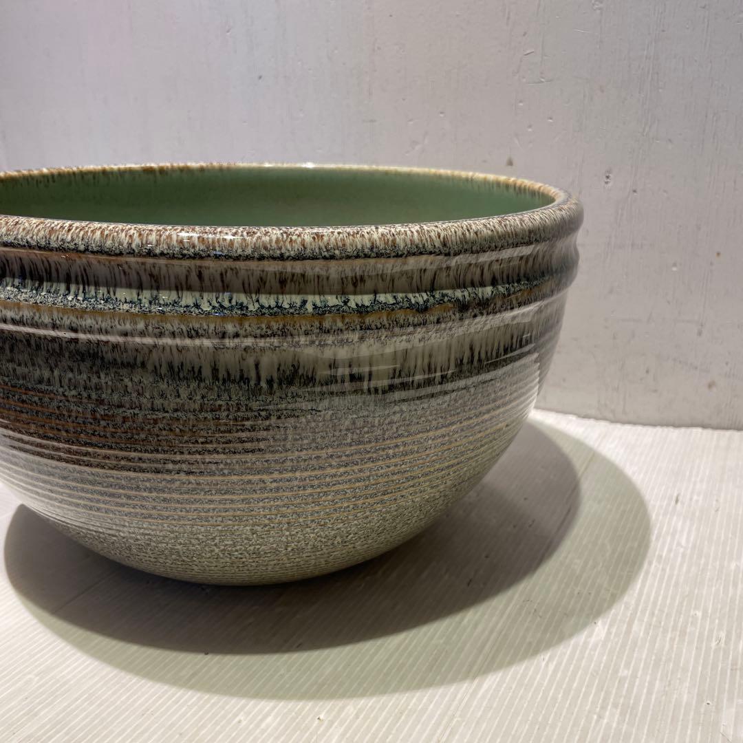 信楽焼　睡蓮鉢 直径32㎝ 水鉢 メダカ鉢 丸型　花瓶　花器　壺　水槽