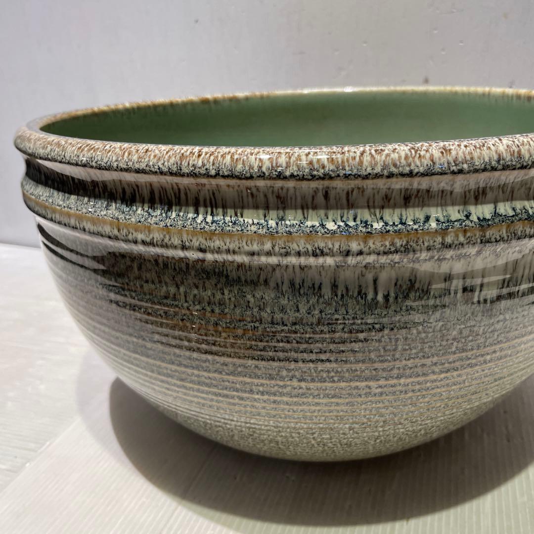 信楽焼　睡蓮鉢 直径32㎝ 水鉢 メダカ鉢 丸型　花瓶　花器　壺　水槽