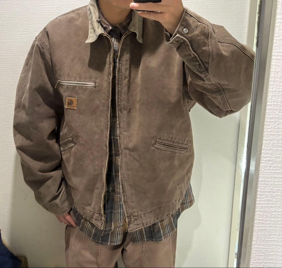 らららUSA製Carhartt J97 CHTデトロイトジャケット 極上