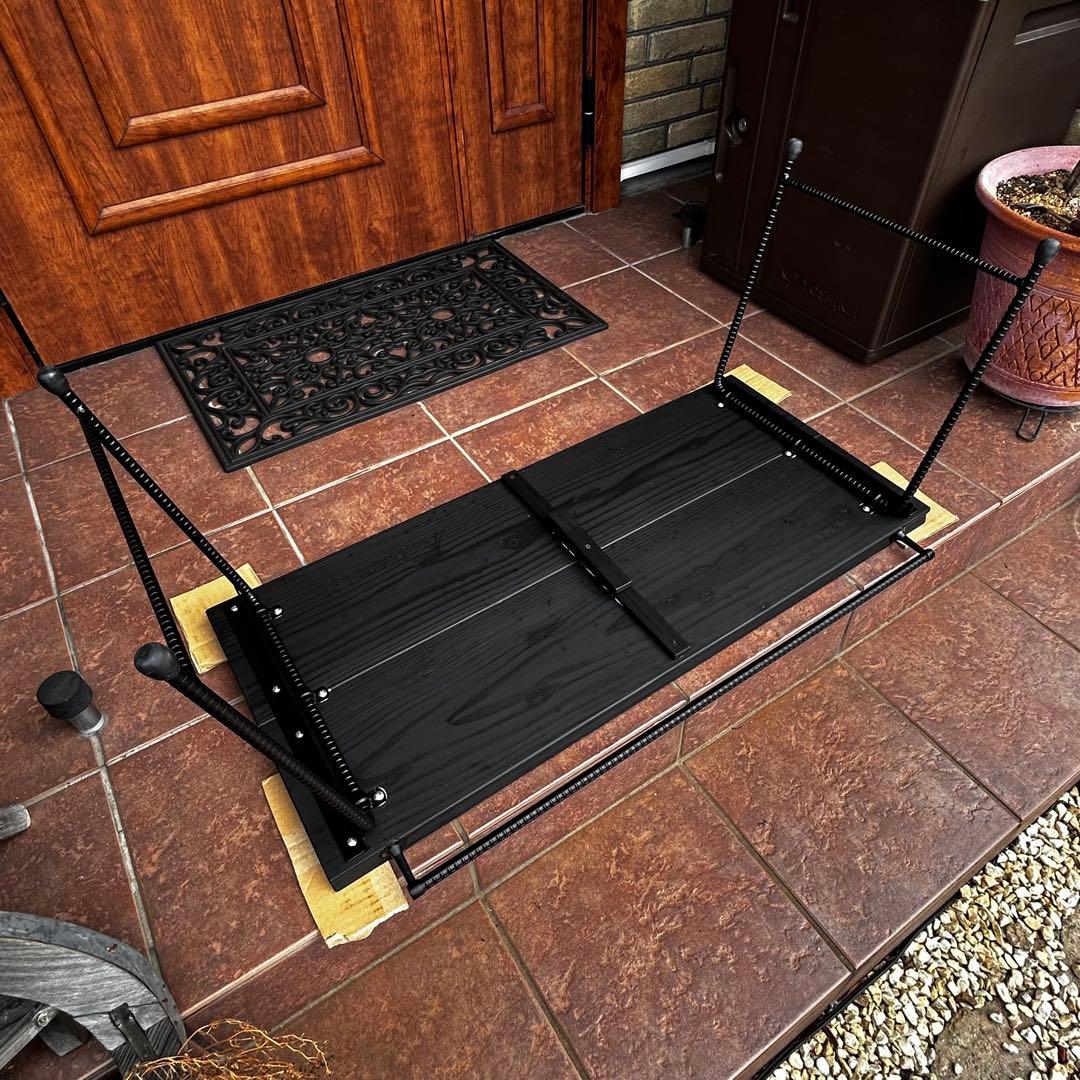 No.563 アイアンローテーブル オルテガテーブル　ネイティブ柄