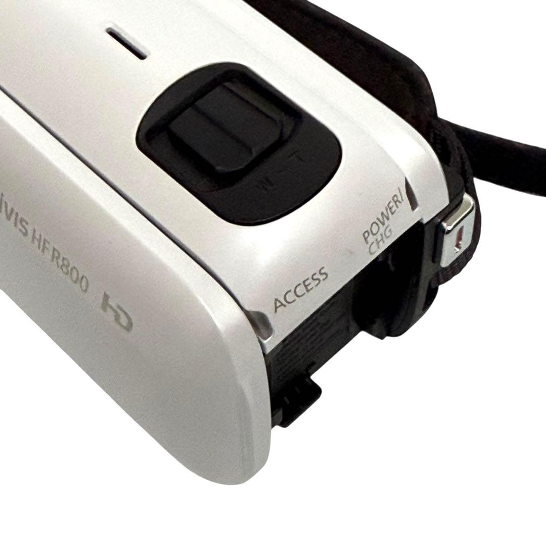 【美品】Canon iVIS HFR800 ビデオカメラ 本体 白 ホワイト