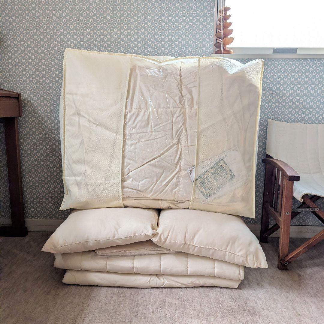 ホワイトグース　掛布団　ダブル　プレミアムゴールドラベル　未使用　440dp