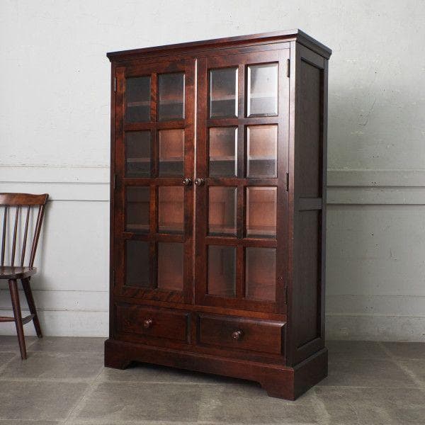 リキまる84955★北海道民芸家具 #113 本棚 飾り棚 食器棚 樺