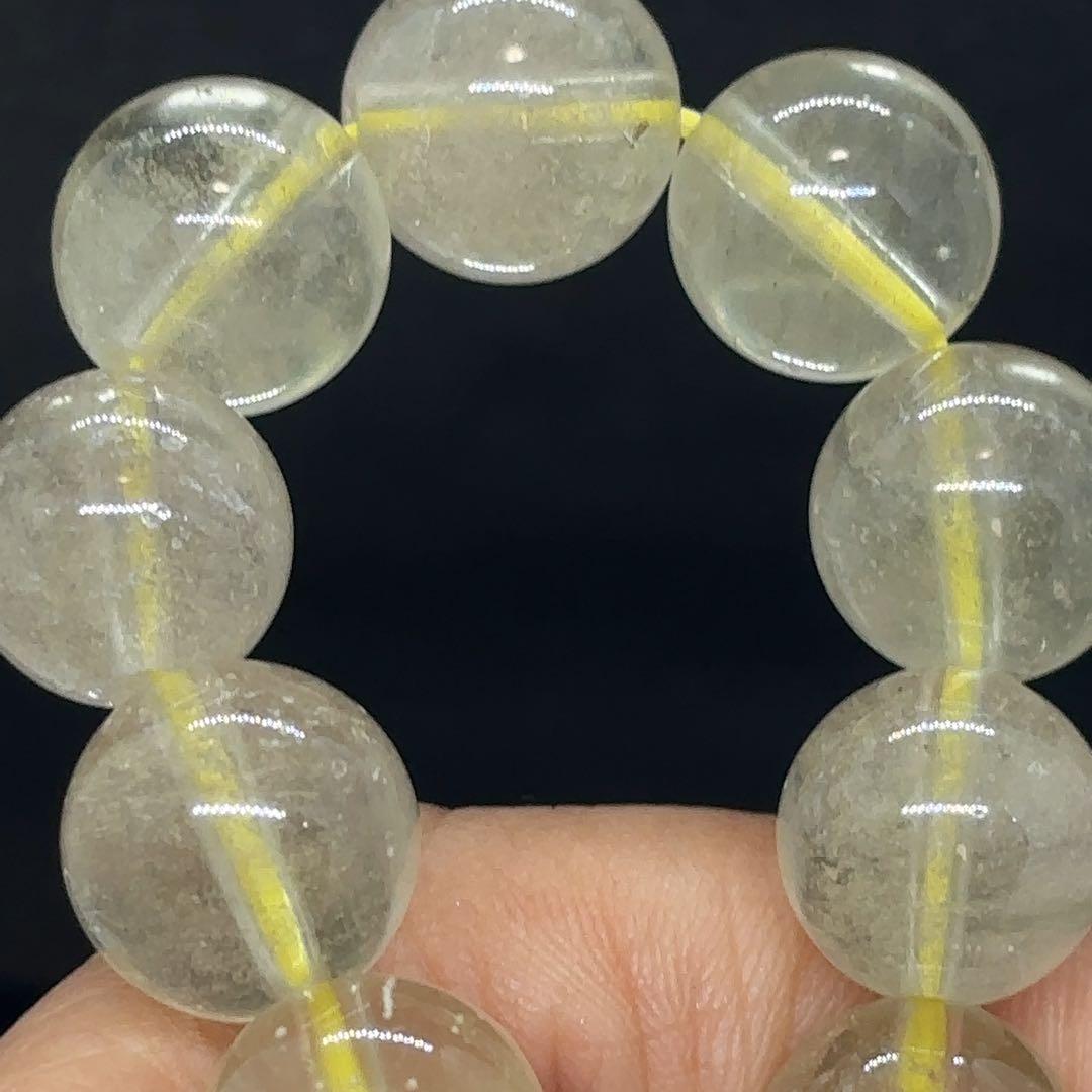 リビアングラス　鑑別書付　クリストバライト　砂入り ブレスレット　4Aランク