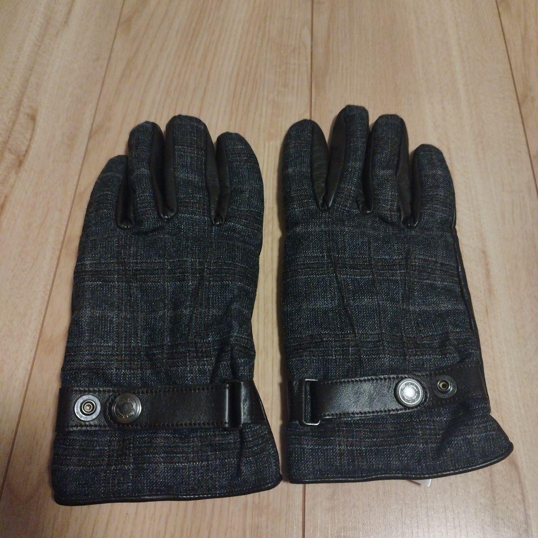 ポール・スミス　ダークグレーウール手袋 25cm