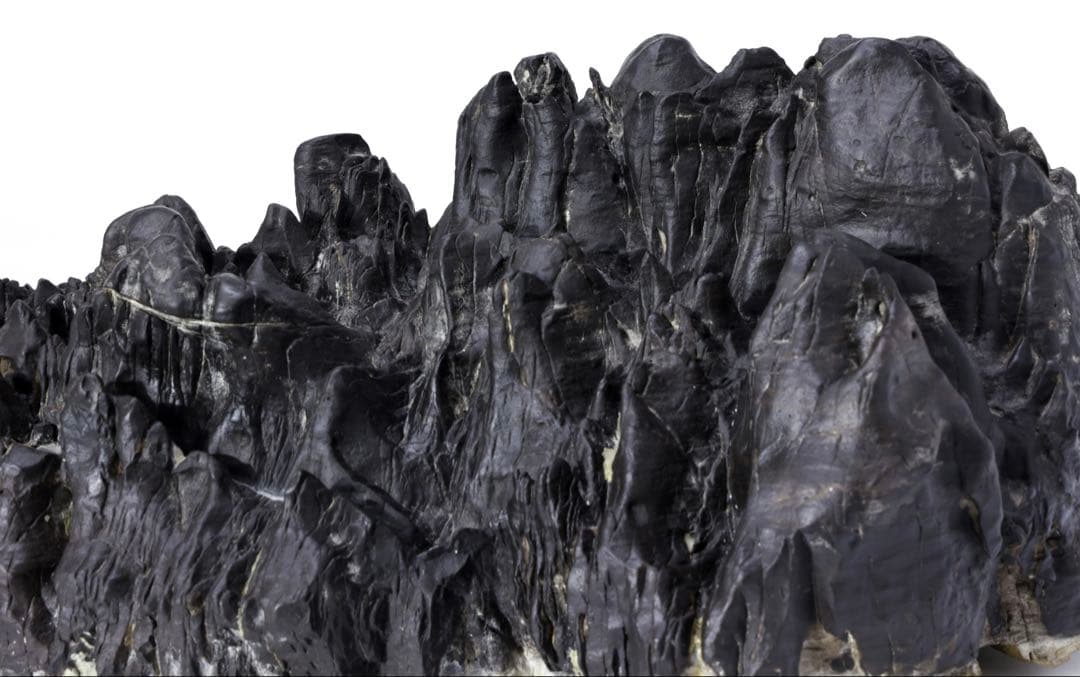 古谷石 遠山 連山 滝石 13.4kg 水石 鑑賞石 天然石 原石 盆石 静岳石