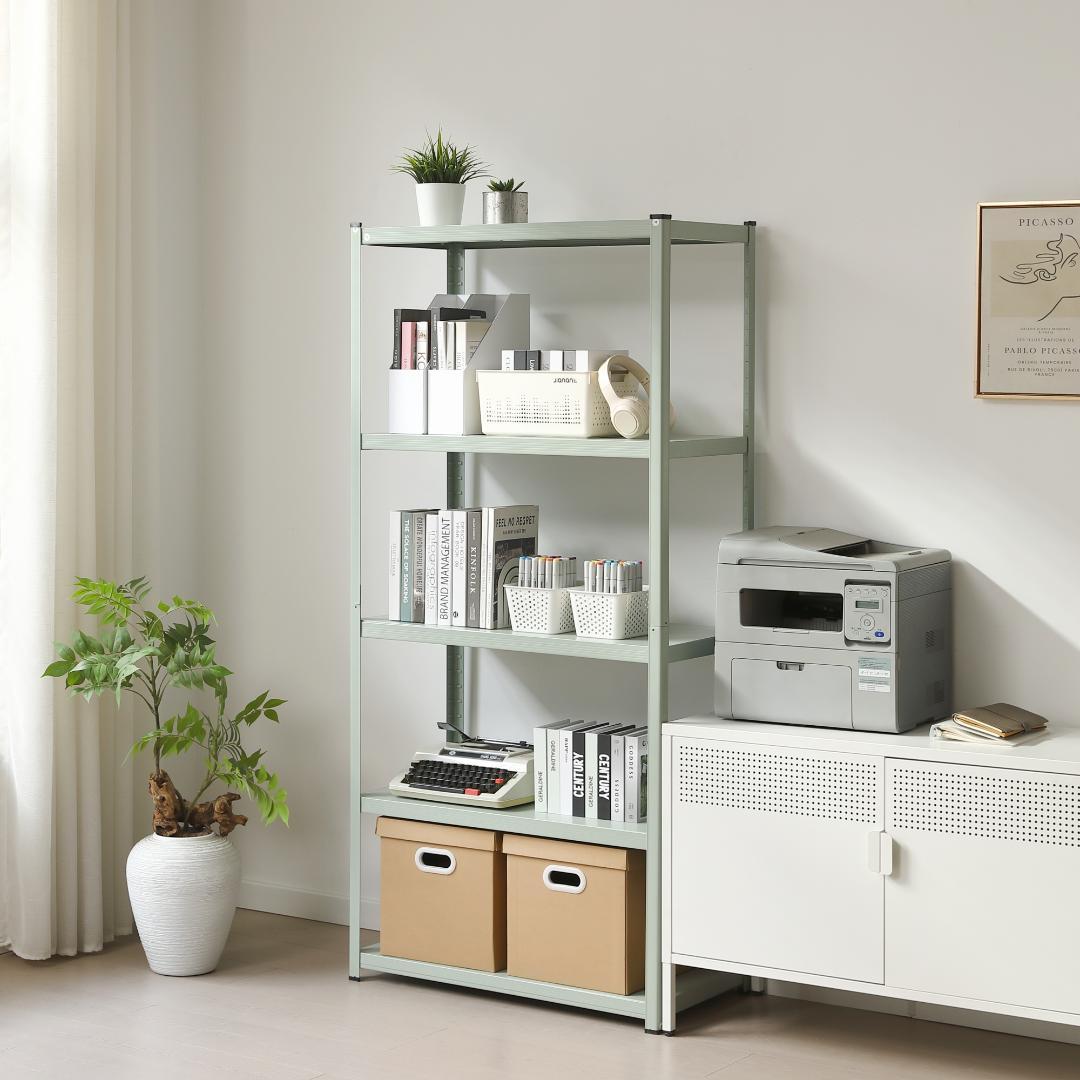 新作発表タイムセール中！スチール製可動ラック　分割可能　収納ラック　GREEN