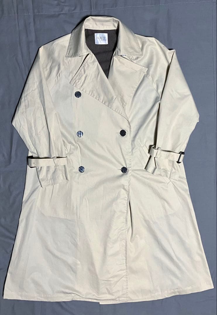 RADIO EVA / トレンチコート 「Check on EVA」 ベージュ