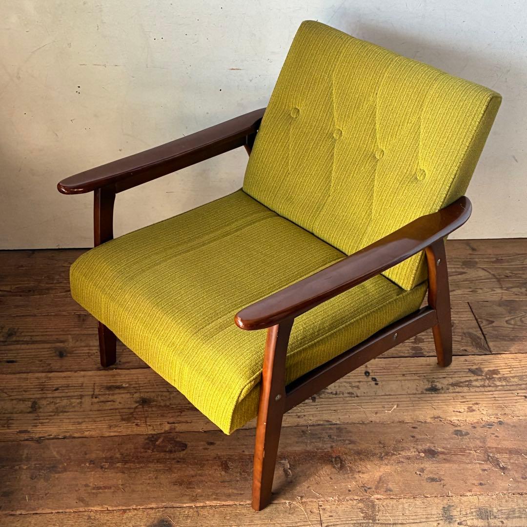 国産ヴィンテージ レトロ 1人掛けソファ ミッドセンチュリー ②
