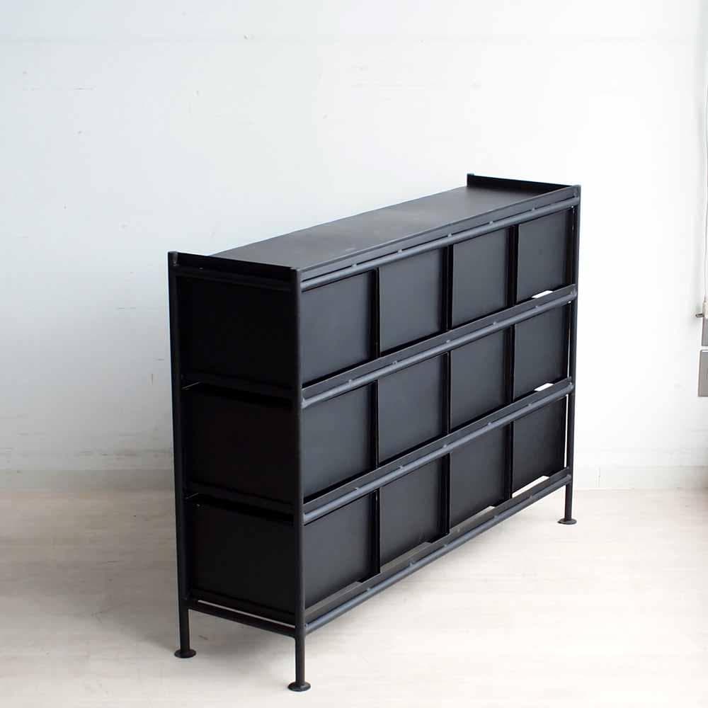 アイアンチェスト インダストリアル 黒鉄 ビンテージテイスト ZR24196