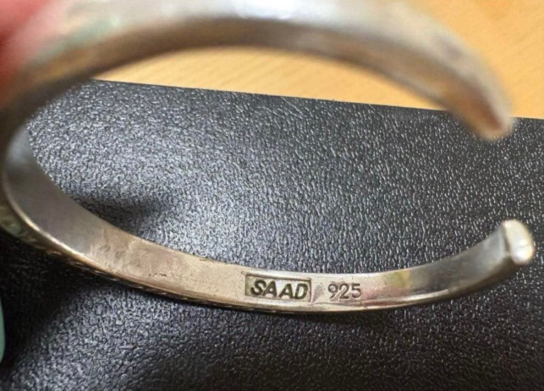 SAAD シルバー925バングル細め メンズ レディース