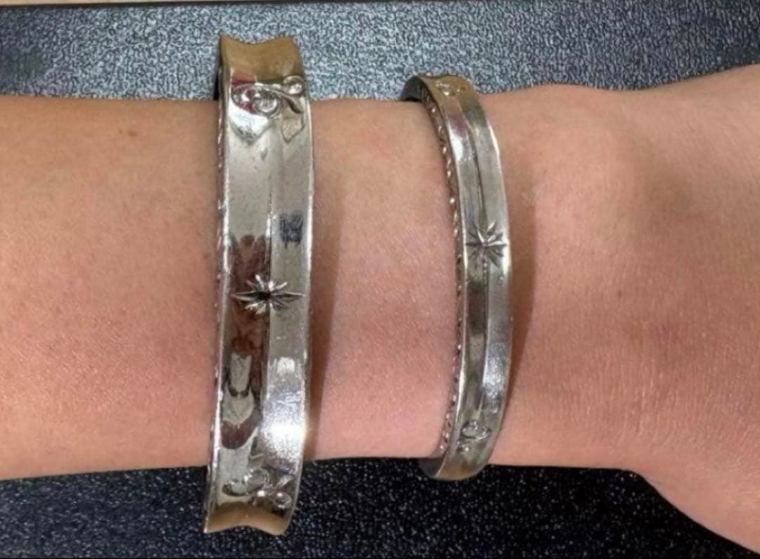 SAAD シルバー925バングル細め メンズ レディース